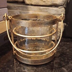 Rustic Gold Candle Holder